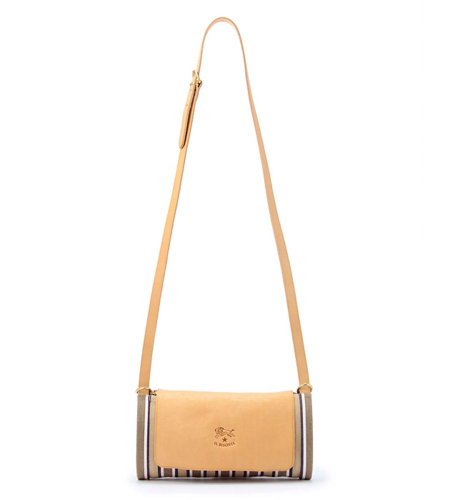 ベージュストライプ×ヌメ