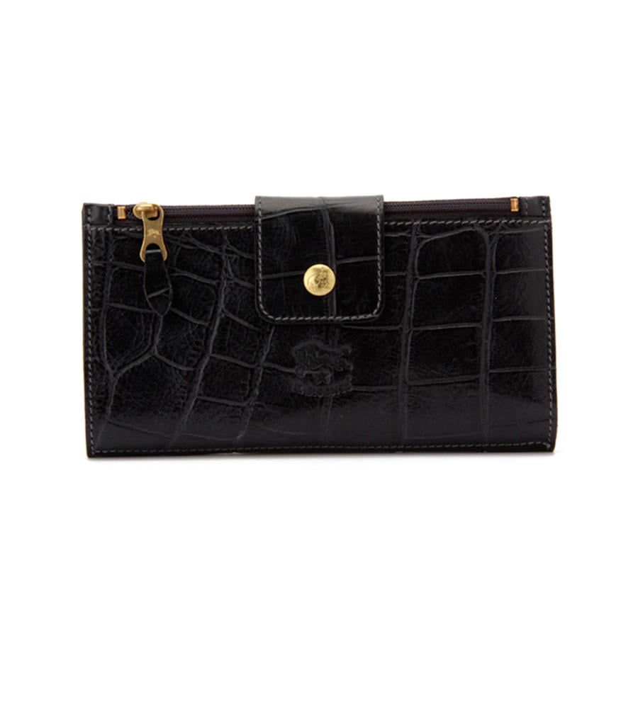 クロコダイル財布でオススメのレディースブランド財布はIL BISONTEのロングウォレットです
