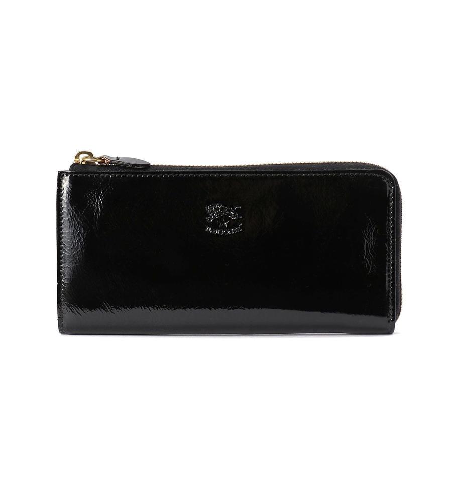 50代女性に人気のレディース長財布は、イルビゾンテのパテントL字ロングウォレット