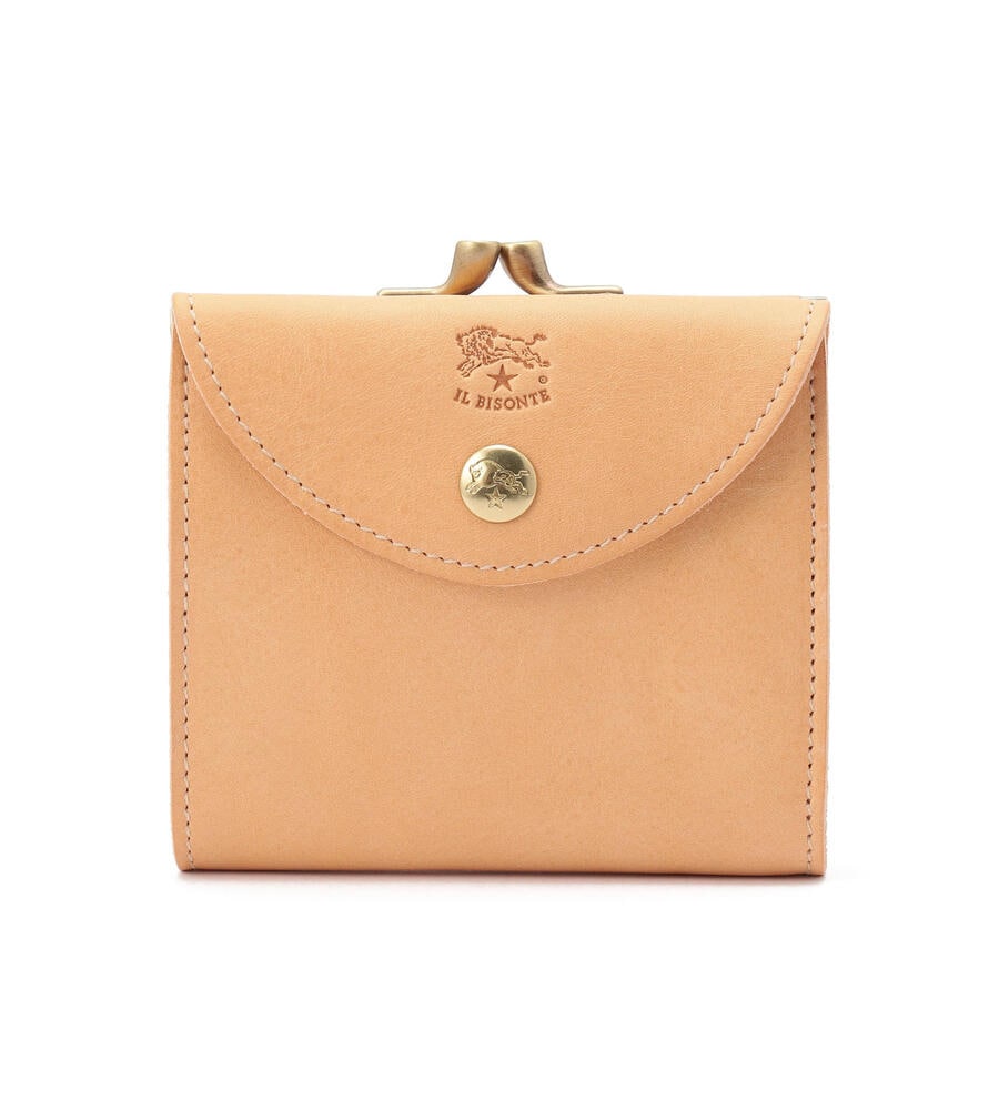 50代女性が品よく持てる人気のレディース二つ折り財布は、イルビゾンテの牛革がま口二つ折りウォレット