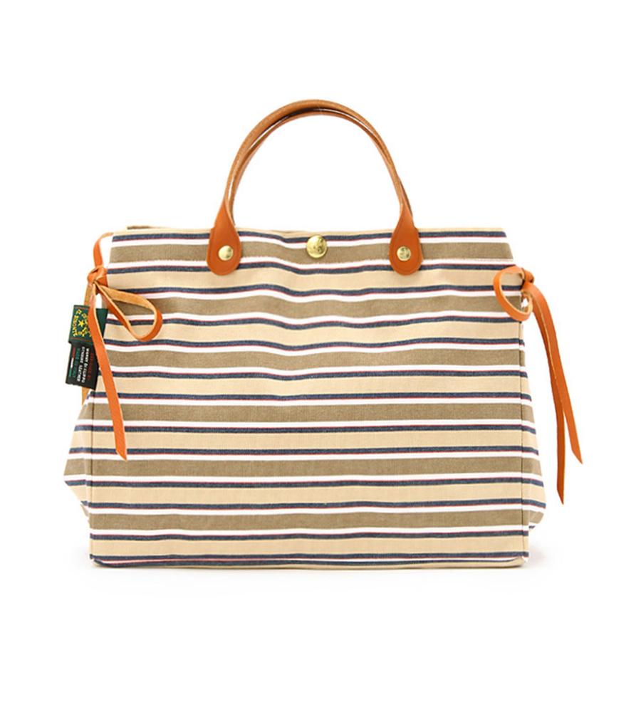 ベージュストライプ×ヤケヌメ