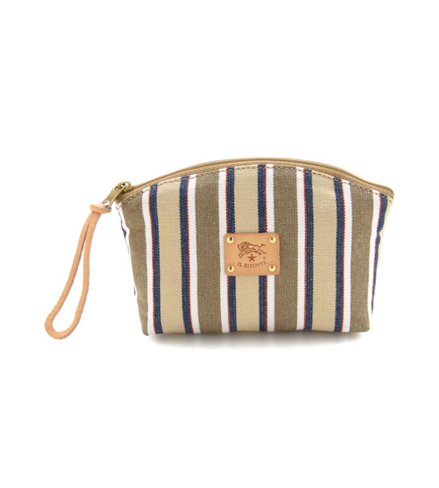 ベージュストライプ×ヌメ